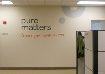 Painted logo and lettering for office in Reston VA