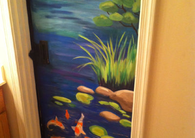 Mural with Japanese koi pond in MD