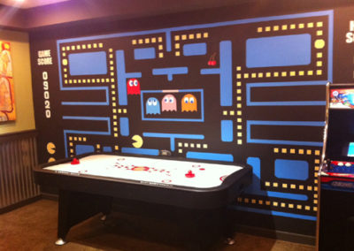 Pacman arcade video game mural in Maryland