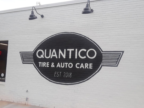 outdoor mural on brick for business in Quantico VA